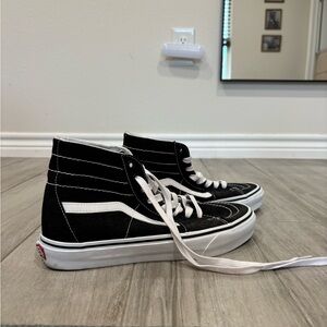 Vans Black and White High-Top Sneakers